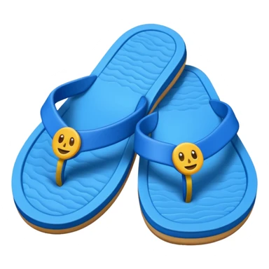 A pair of cool beach slippers sticker