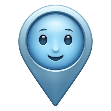 Soft blue location pin sticker