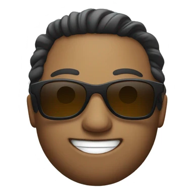 Smirking with sunglasses on sticker