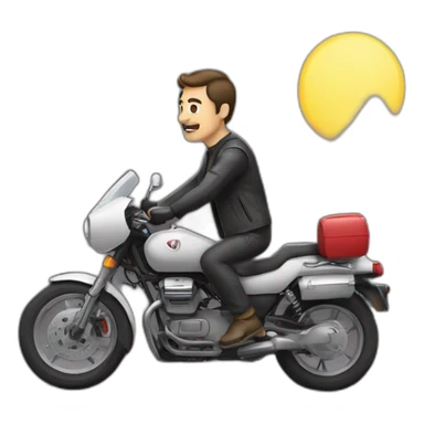 Homme qui fait de la moto sticker