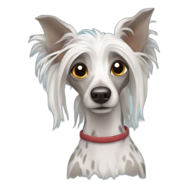 Chinese Crested kebab sticker