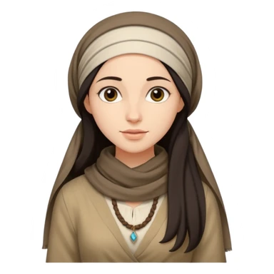 jewish women young ancient Judea, long hair modest head scarf loose sticker