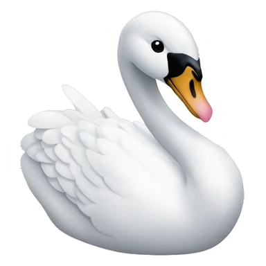 White Swan wearing pink bow sticker