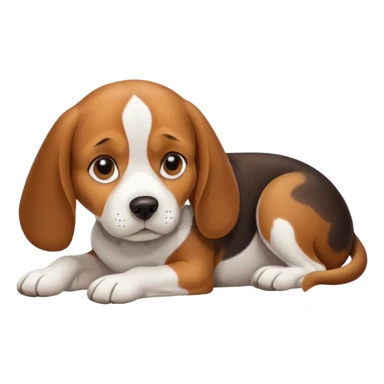 Beagle dog resting sticker