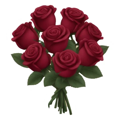 bouquet of burgundy roses  sticker