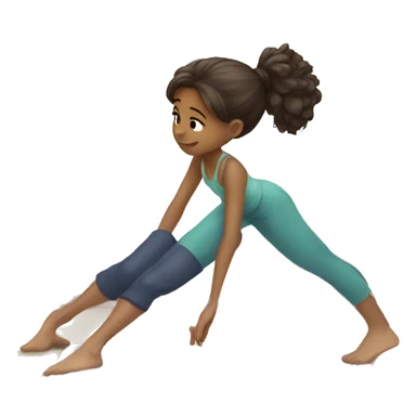 Girl doing plank sticker