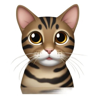 Brown and black mackerel tabby cat sticker