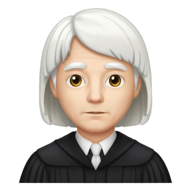 judge with white wig sticker