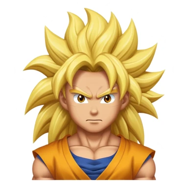 super saiyan with long hair sticker