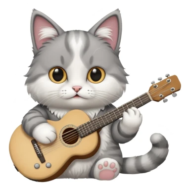 create cat with guitar sticker