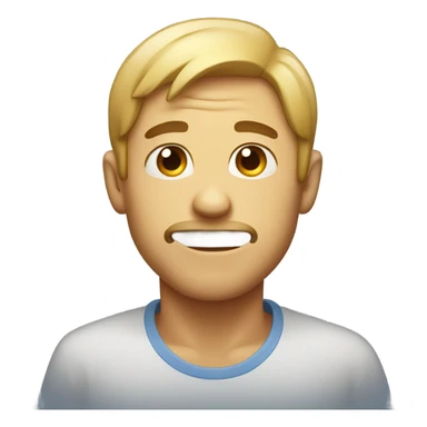 Guy drooling with heart eyes sticker