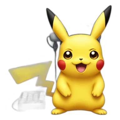 pikachu avec un telephone sticker
