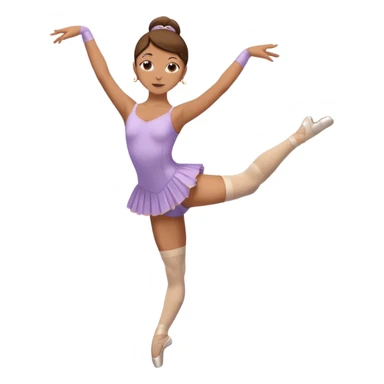 Ballet dancer in over the knee socks, leotard and long brown hair sticker