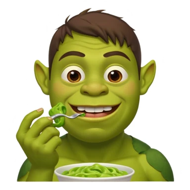 A man eating shrek sticker