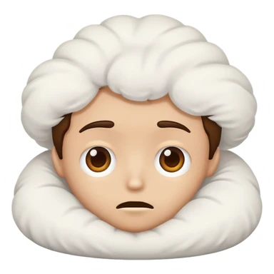 cartoon head buried in pillow sticker