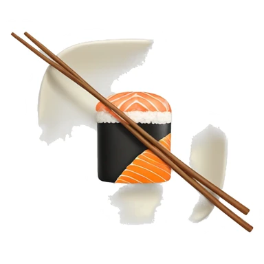 Sushi plate with chopsticks sticker