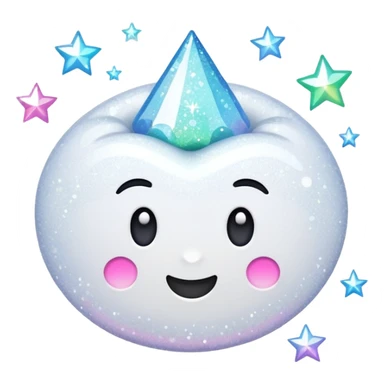 white glory glitter sticker