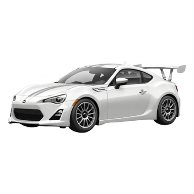 gt86 white sport racing car sticker