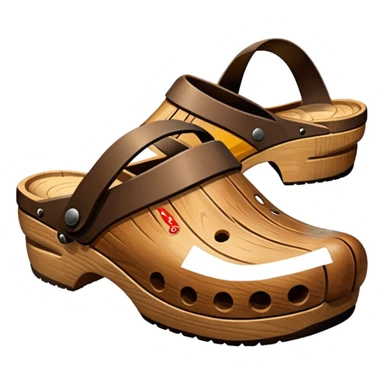 wood clog sticker