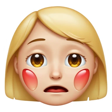 crying face emoji, expressive and clear, apple style sticker