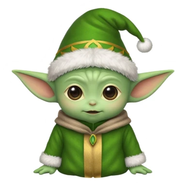 baby yoda elf christmas sticker