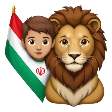 lion and son iranian flag sticker