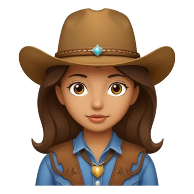 girl cowboy no hat sticker