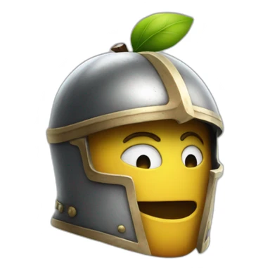 apple in a knight helmet sticker