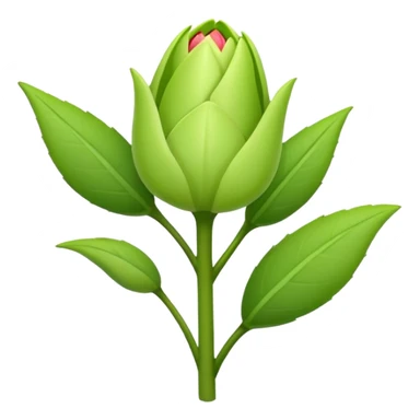 a Flower bud on a new growing plant  sticker