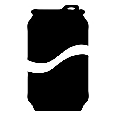 A soda in a metal can sticker