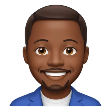 Martin Lawrence with dark brown hair sticker