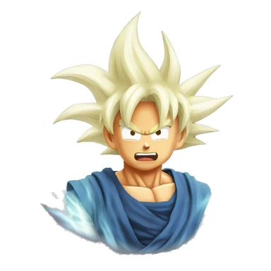 goku as a super sayan ghost sticker