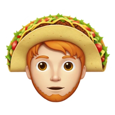 Ginger person with a taco head  sticker