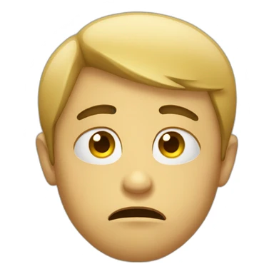 sad face emoji plain sticker