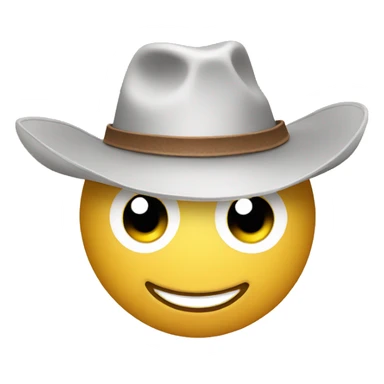 smiley with cowboyhat sticker