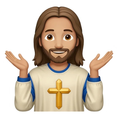 jesus in adidas clothes sticker