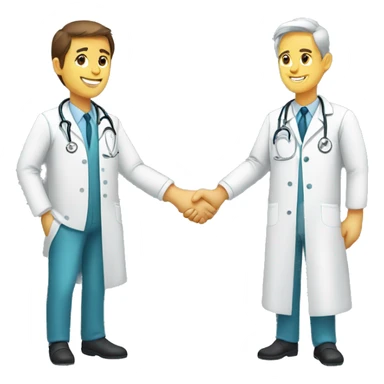 Doctor handshake AI sticker