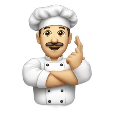 italian chef kissing fingers sticker