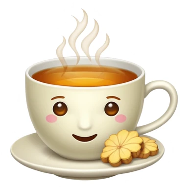 cup of tea with ginger root sticker