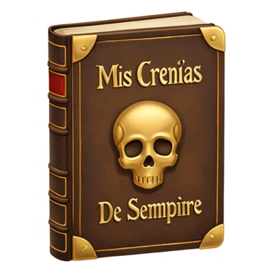 a book with the name "mis crencias de siempre" sticker