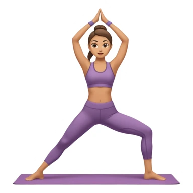 woman doing warrior yoga pose sticker