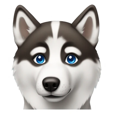 husky with one blue eye and one brown eye sticker
