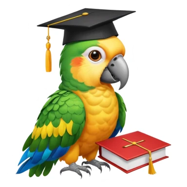 parrot graduate college sticker