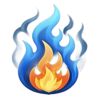 can you make me a dark blue fire emoji pls sticker