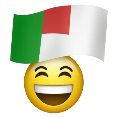 mix flag Italy and a happy face sticker