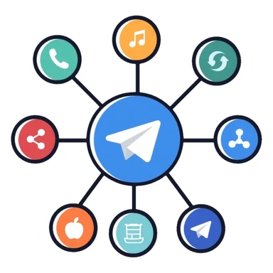 neural network node connection diagram, simplified for telegram sticker