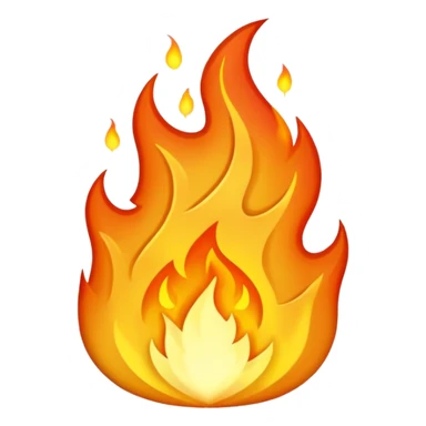 gold fire flame sticker