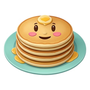 Vegetarian breakfast emoji icon, flat vector, minimal design, pastel colors, iOS emoji style, centered, transparent background, no eggs, no meat.” sticker