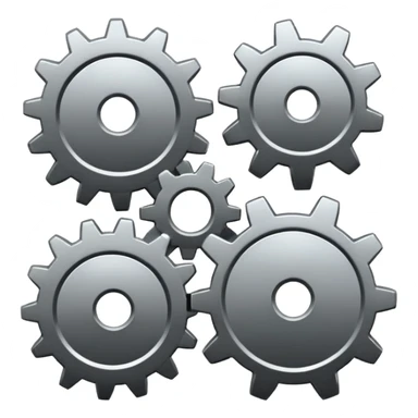settings gear icon for site navigation. sticker