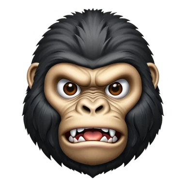 A gorilla angry face symbol with realstick  sticker